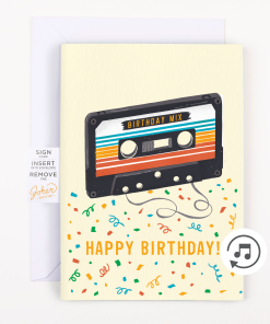 Endless Never Gonna Give You Up Birthday Card with Glitter