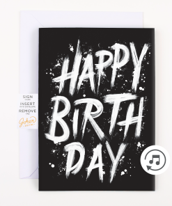 Endless Screamer Birthday Card with Glitter