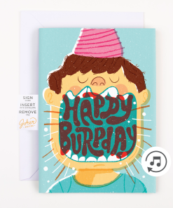 Endless Burp Day Card with Glitter