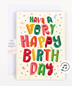 Endless Birthday Farts Card with Glitter