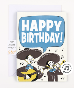 Endless Mariachi Birthday Card with Glitter