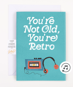 Endless Retro Birthday Card with Glitter