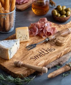 Rustic Live Edge Wood Charcuterie Board – Handmade Cheese & Meat Serving Platter