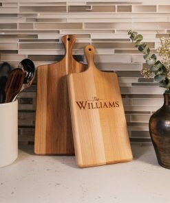 Custom Name Cutting Board – Personalized Wood Serving Board, Wedding & Housewarming Gift